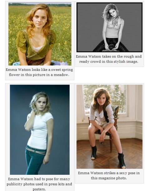 Here is a preview of the first gallery of Emma Watson pictures here.